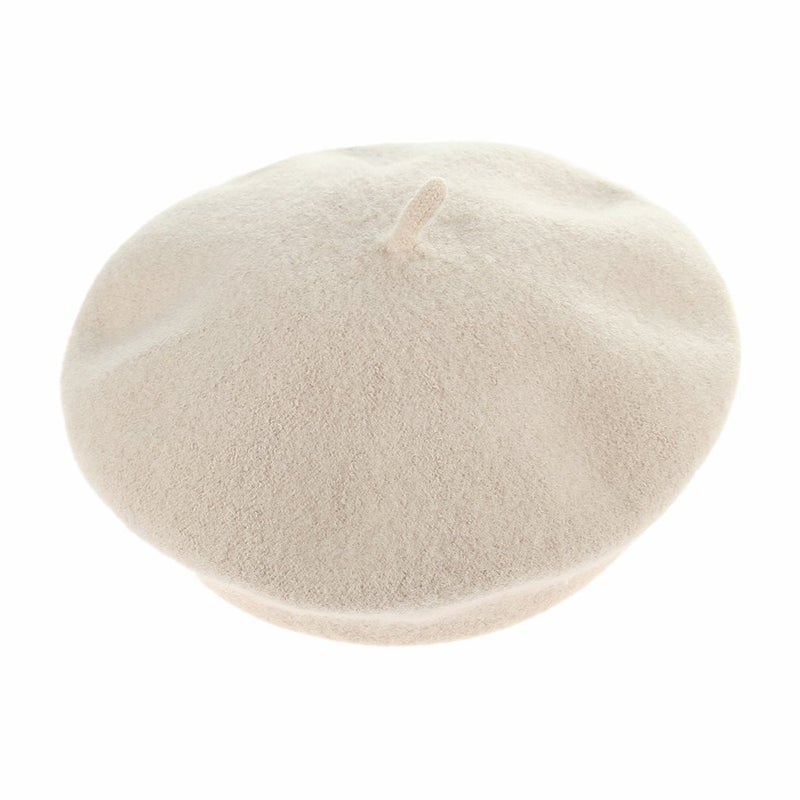 Brcus Kids Girls French Beret Hat Artist Hat Solid Warm Beanie Cap Winter Autumn (Beige, 1) - Image 3